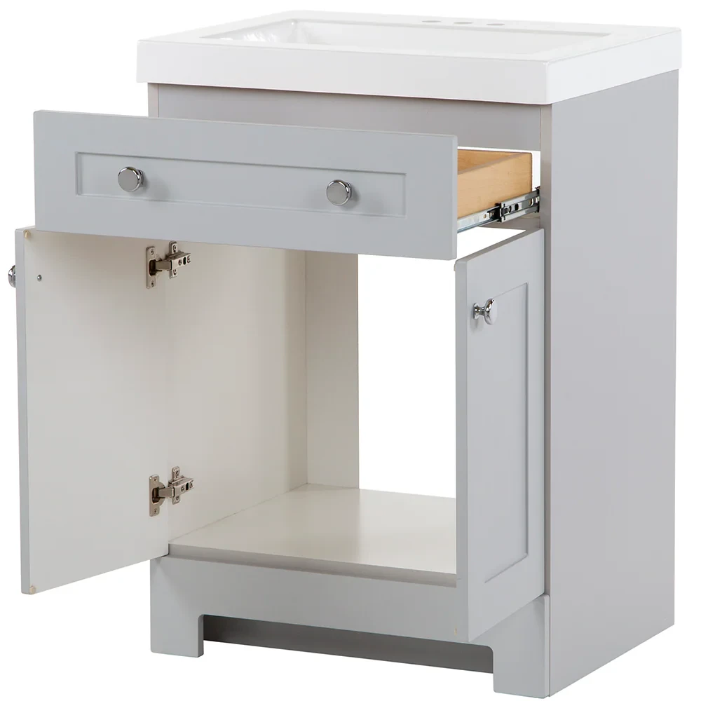Grey Bathroom Vanity with Sink