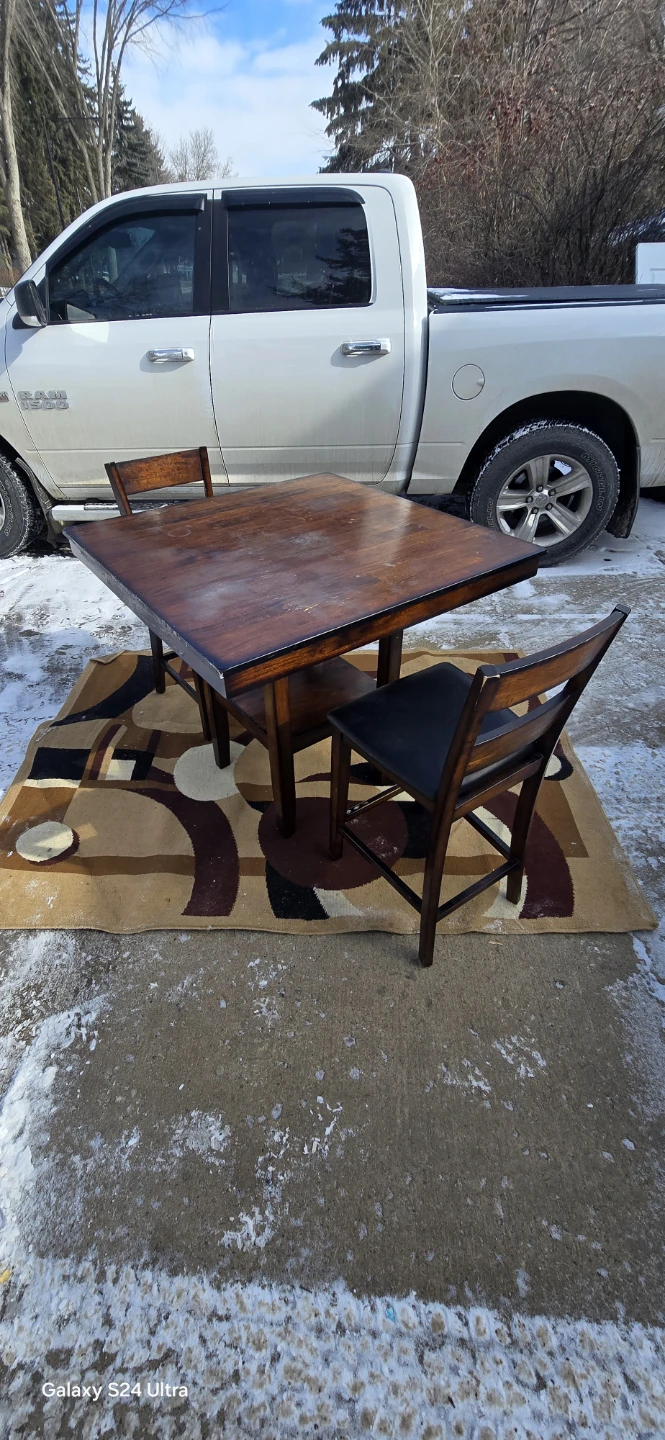 Wooden Dining Table and Chairs Set - photo 2