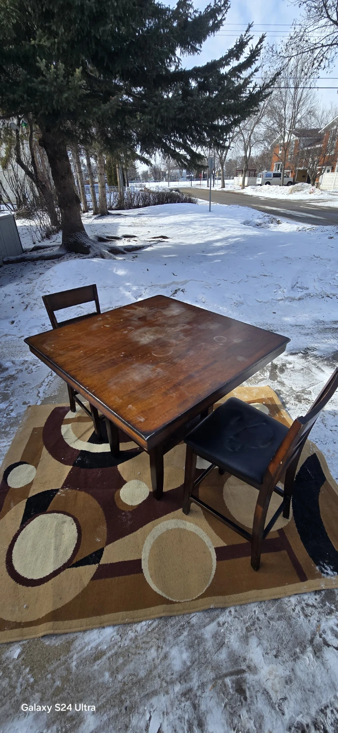 Wooden Dining Table and Chairs Set - photo 3