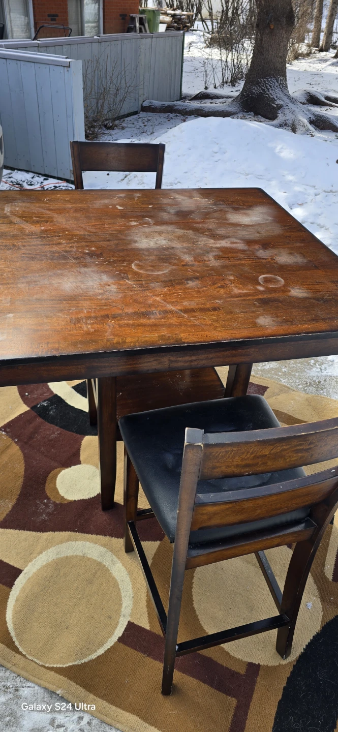 Wooden Dining Table and Chairs Set - photo 5