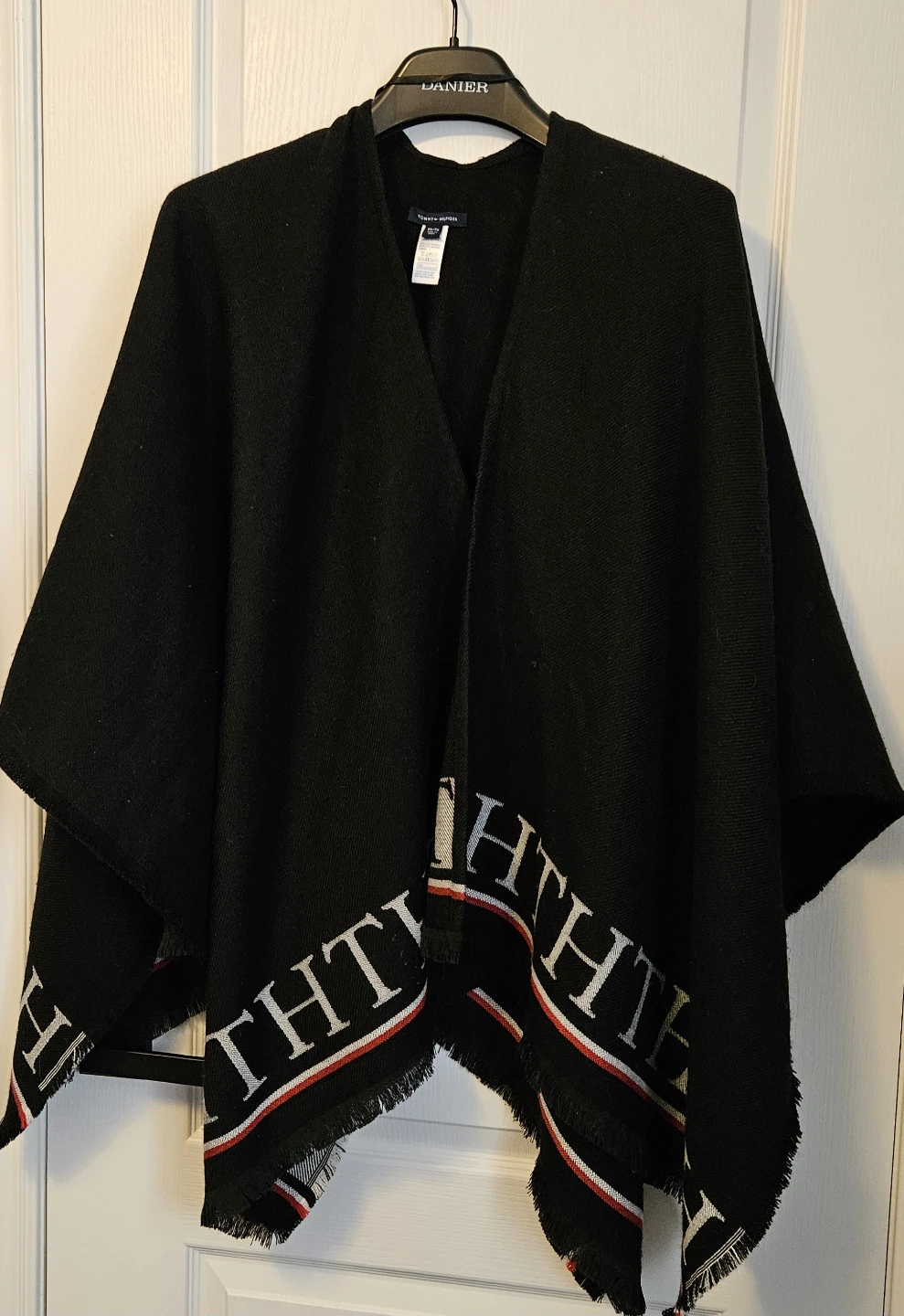 Tommy Hilfiger Black Poncho Cape