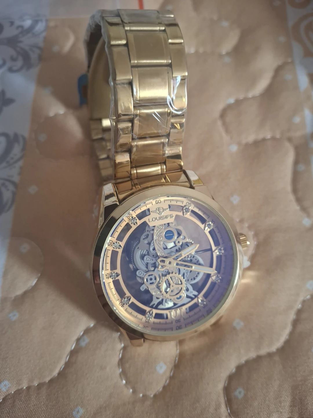 LOUISIFS Automatic Skeleton Watch - Gold - photo 5