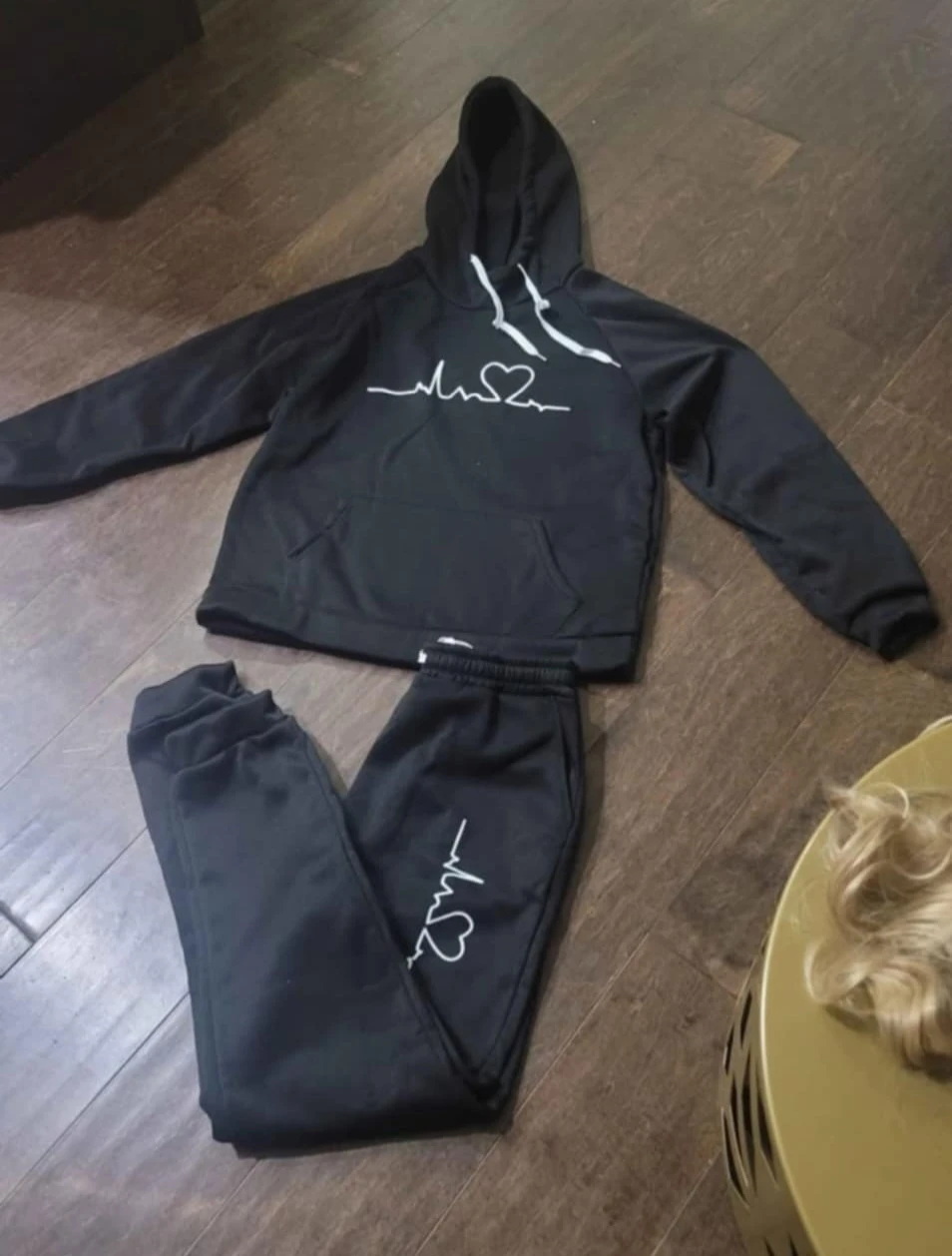 Black Hoodie and Sweatpants Set (new never used) - photo 2