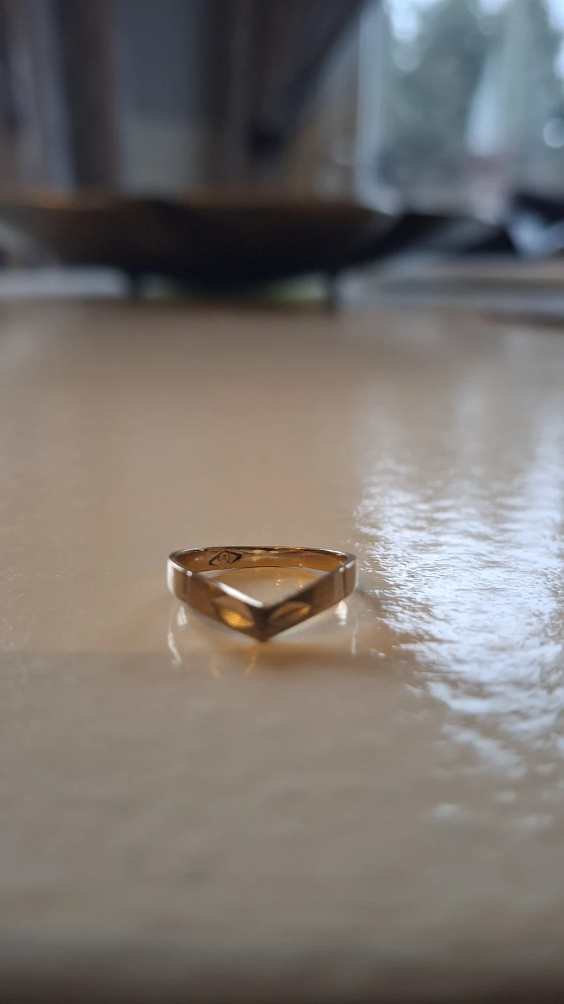 Gold V-Shaped Ring