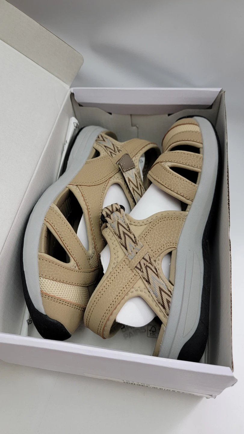Dream Pairs Closed Toe Hiking Sandals Beige US 9 Comfort Outdoor - photo 3