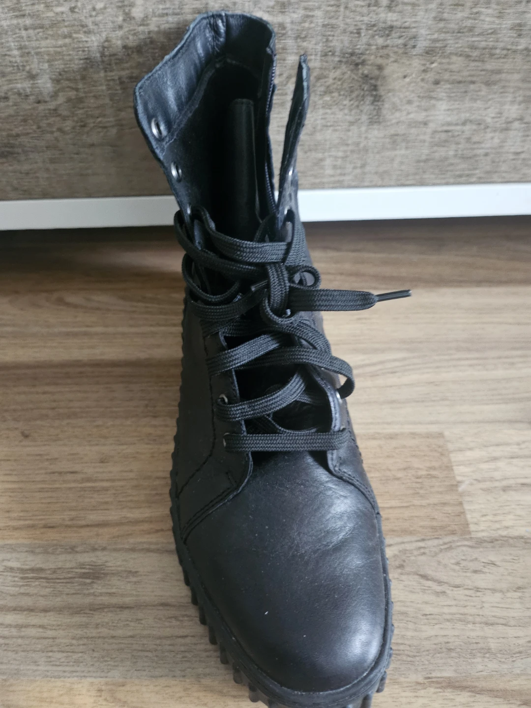 Black Leather Combat Boots - Clarks - photo 3