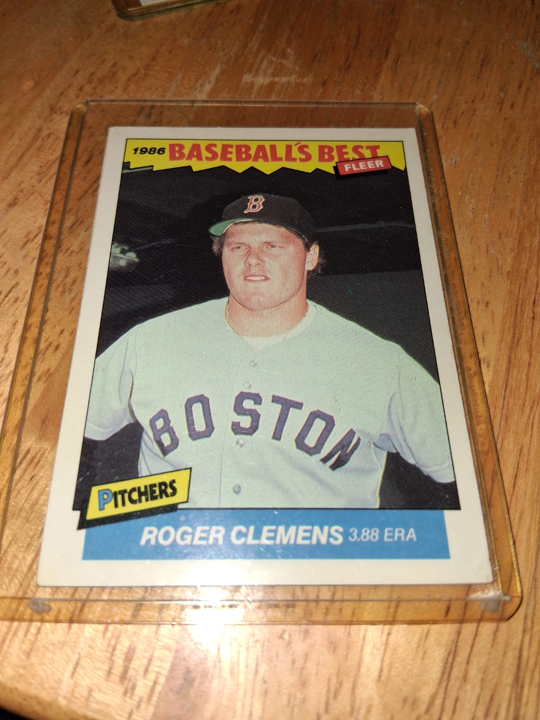 1986 Fleer Baseball's Best Roger Clemens Baseball Card