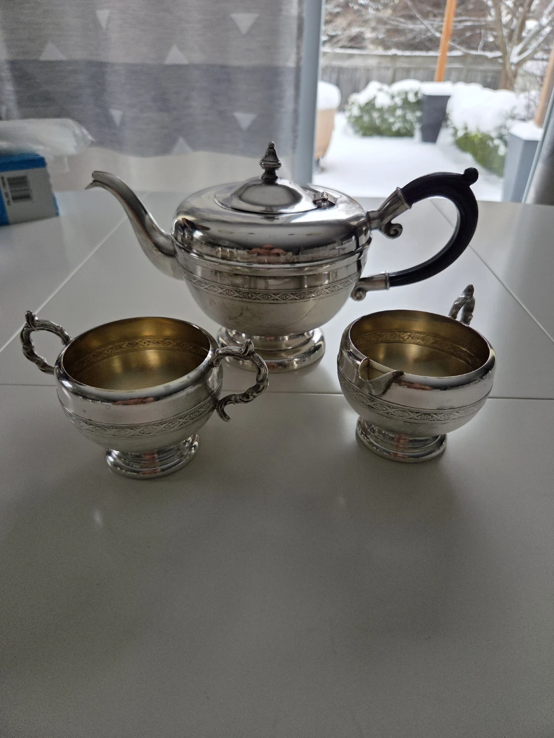 Vintage silver-plated tea service