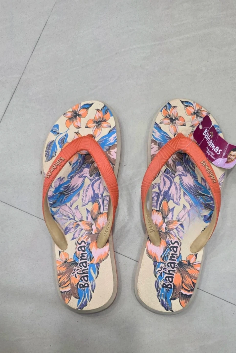 Bahamas Women's Flip Flops - Floral Pattern