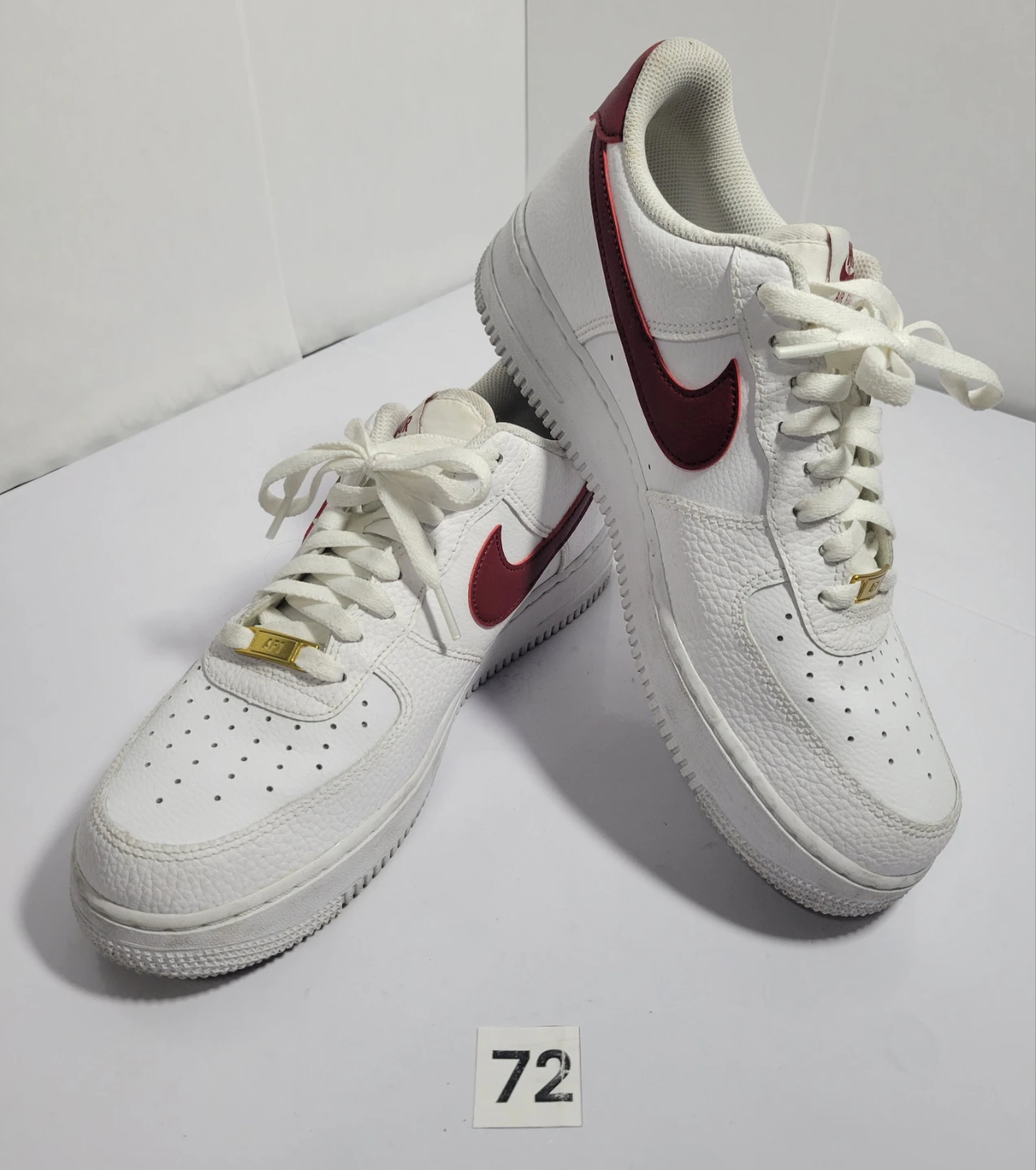 Nike Air Force 1 Low White Red Men's Shoes, size 9,5 (72)