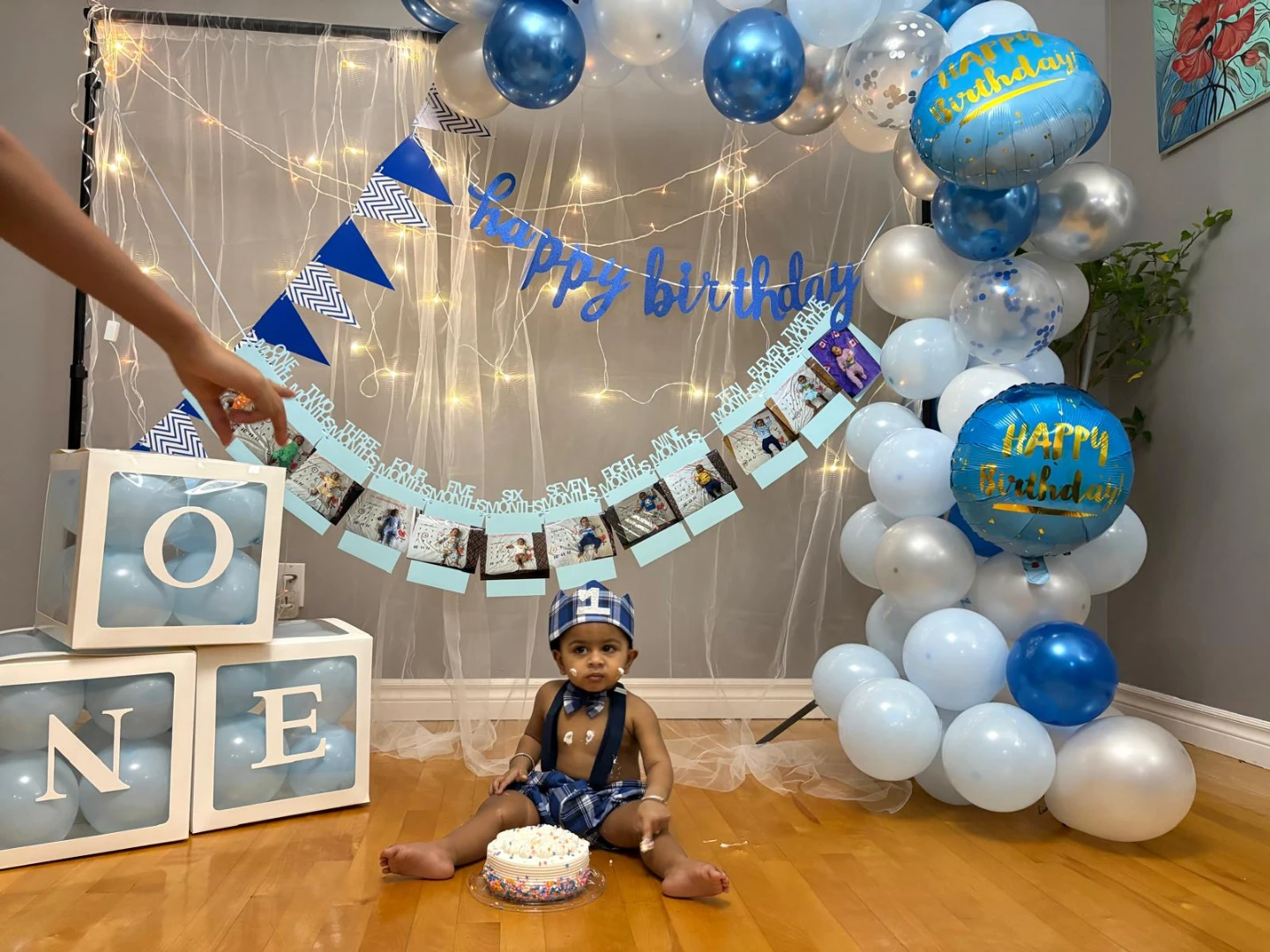 Cake smash outfit with Birthday ONE boxes