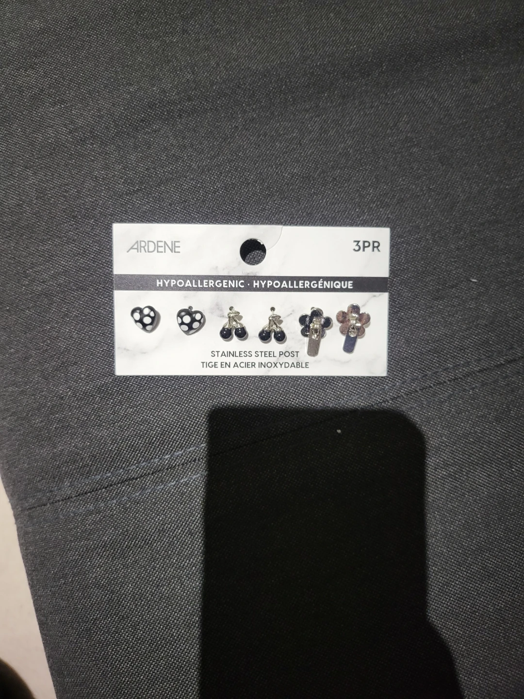 Ardene 3 Pairs Hypoallergenic Stud Earrings