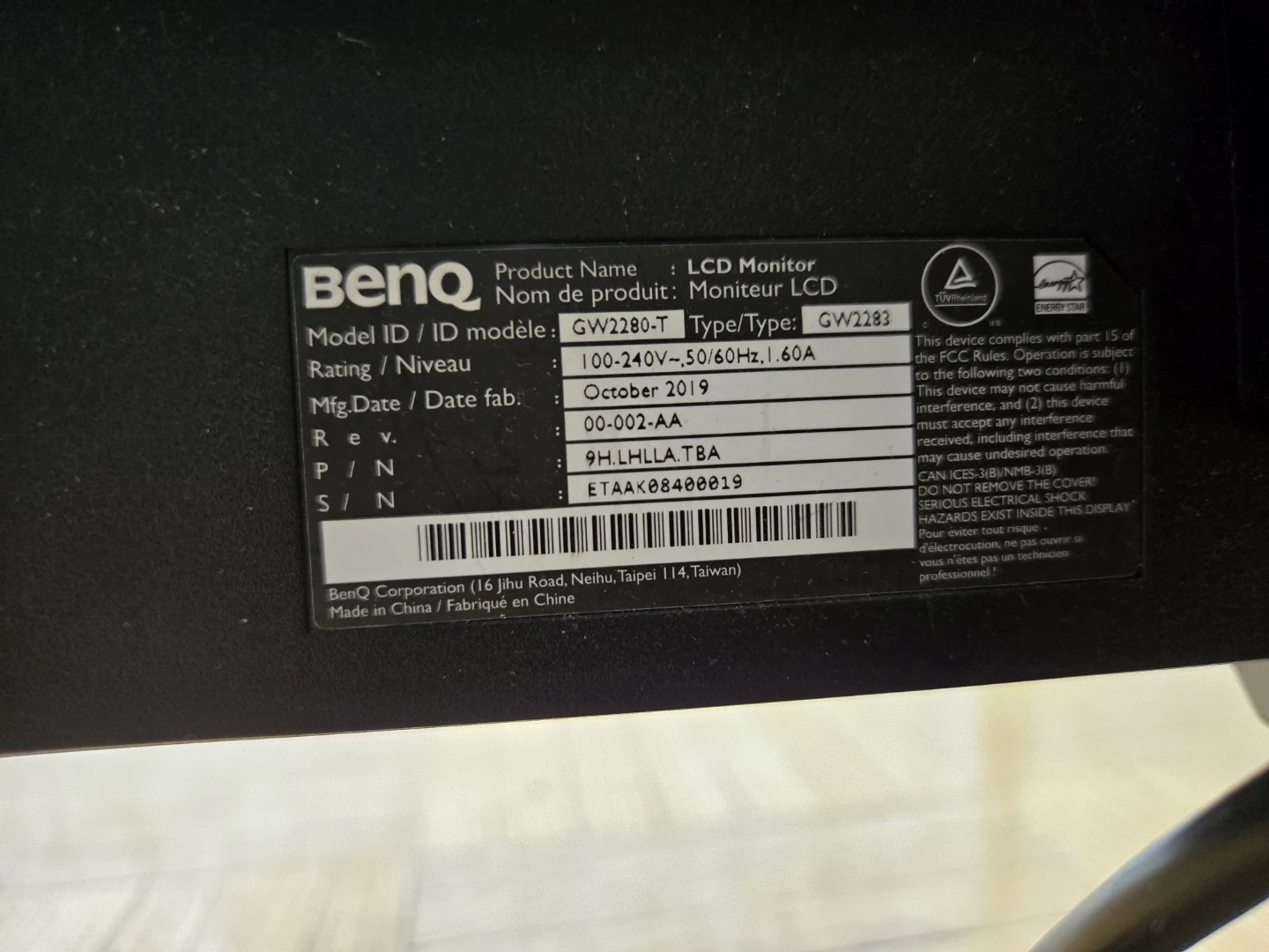 BenQ GW2280-T LCD Monitor - photo 2