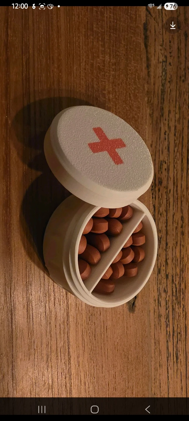 Pill Container with Cross