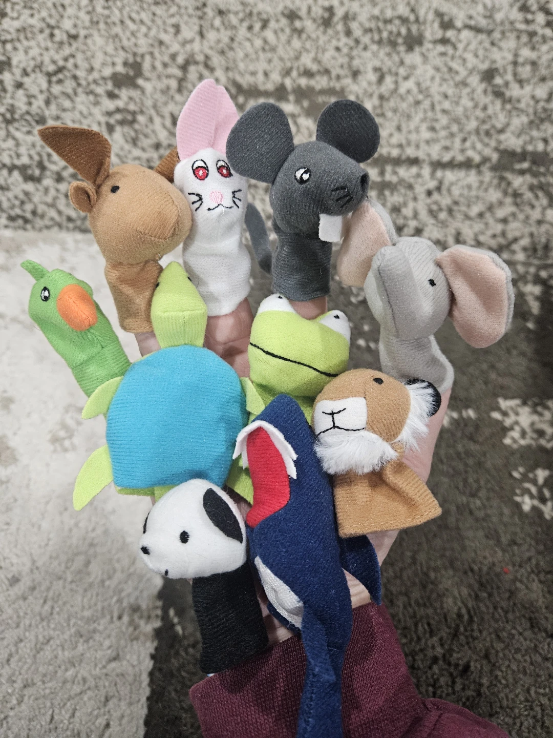 Set of 10 Animal Finger Puppets
