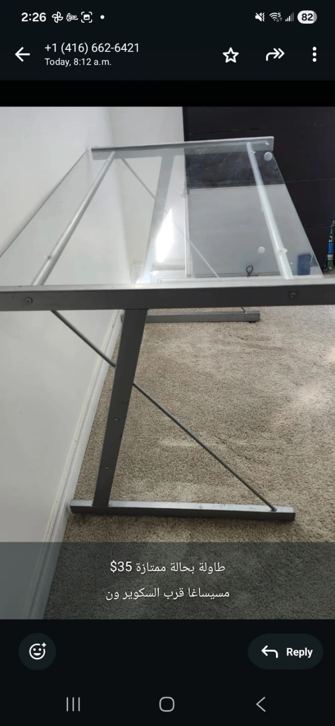 Glass top desk - photo 3