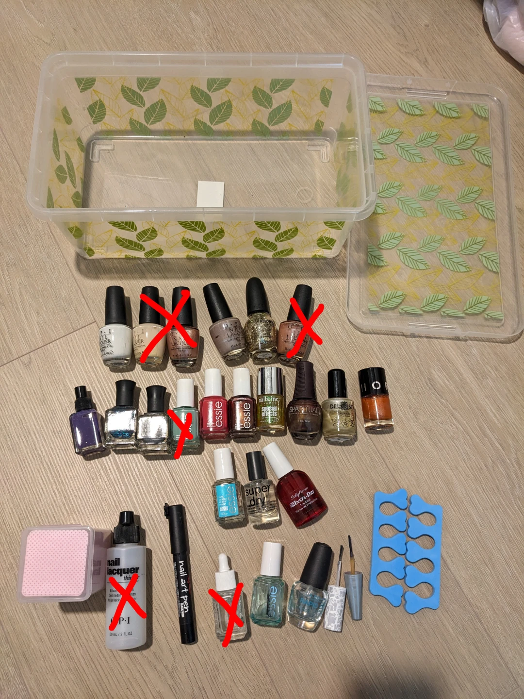 Nail Polish Collection with Storage Container and Tools
