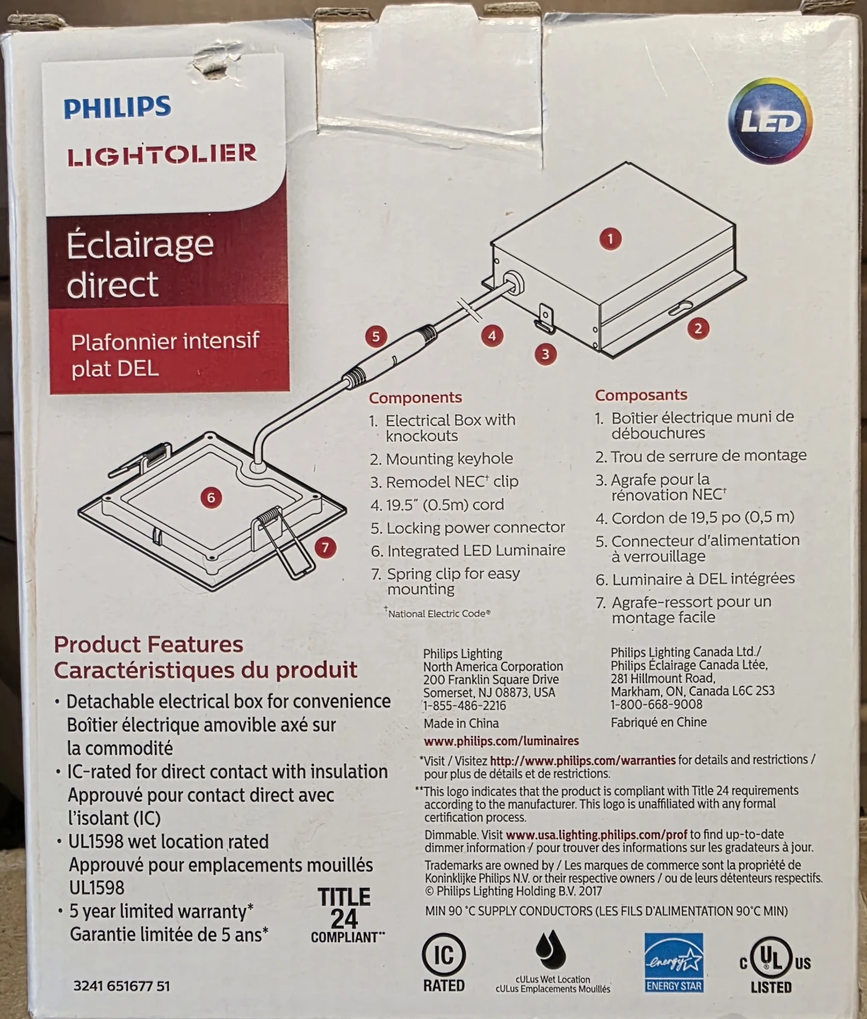 Philips Lightolier LED Flat Downlight - 4" Square, 700 lm, 4000K - photo 2