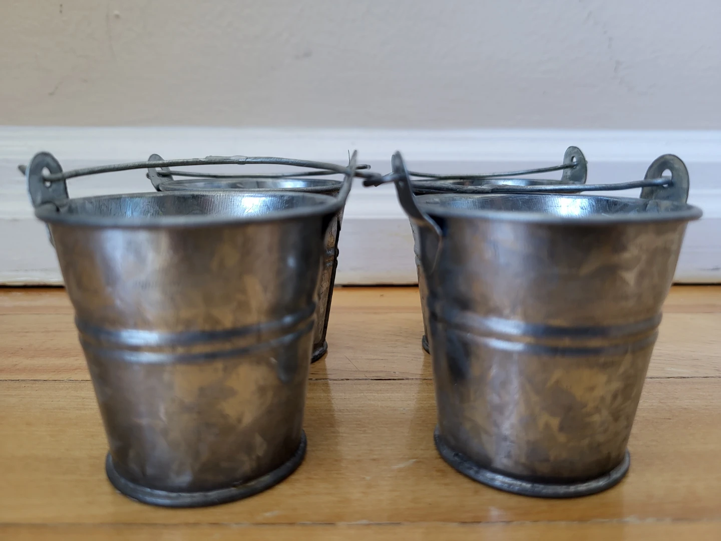 Set of 4 Mini Metal Bucket Candles - photo 2