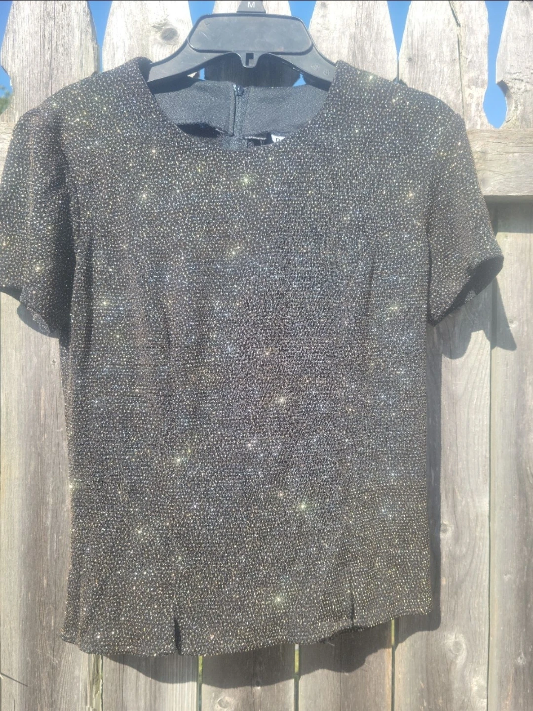 Formal Fashions Black Sparkle Blouse