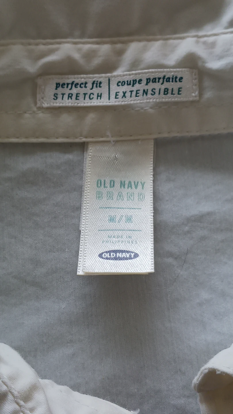 Old Navy White Pleated Tuxido Shirt - photo 2