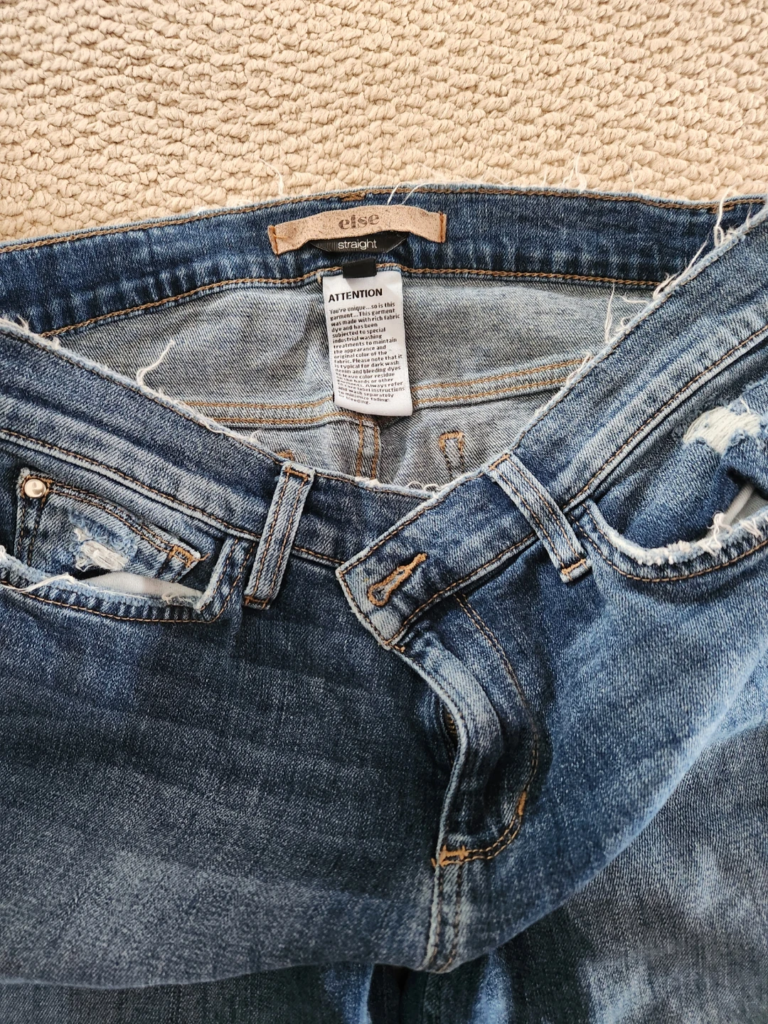 Womens size 28 Else Straight Leg Blue Jeans - photo 3