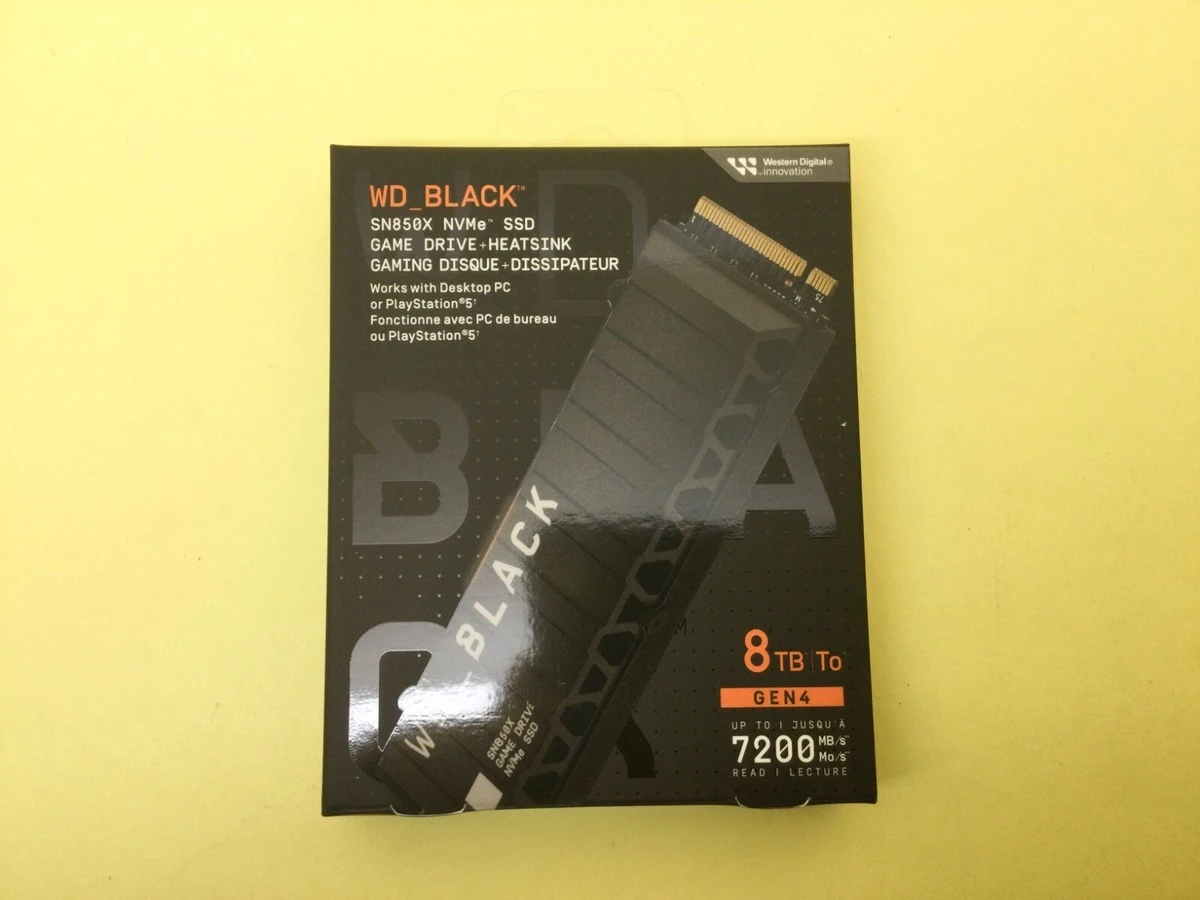 WD_BLACK SN850X NVMe SSD 8TB Game Drive + Heatsink