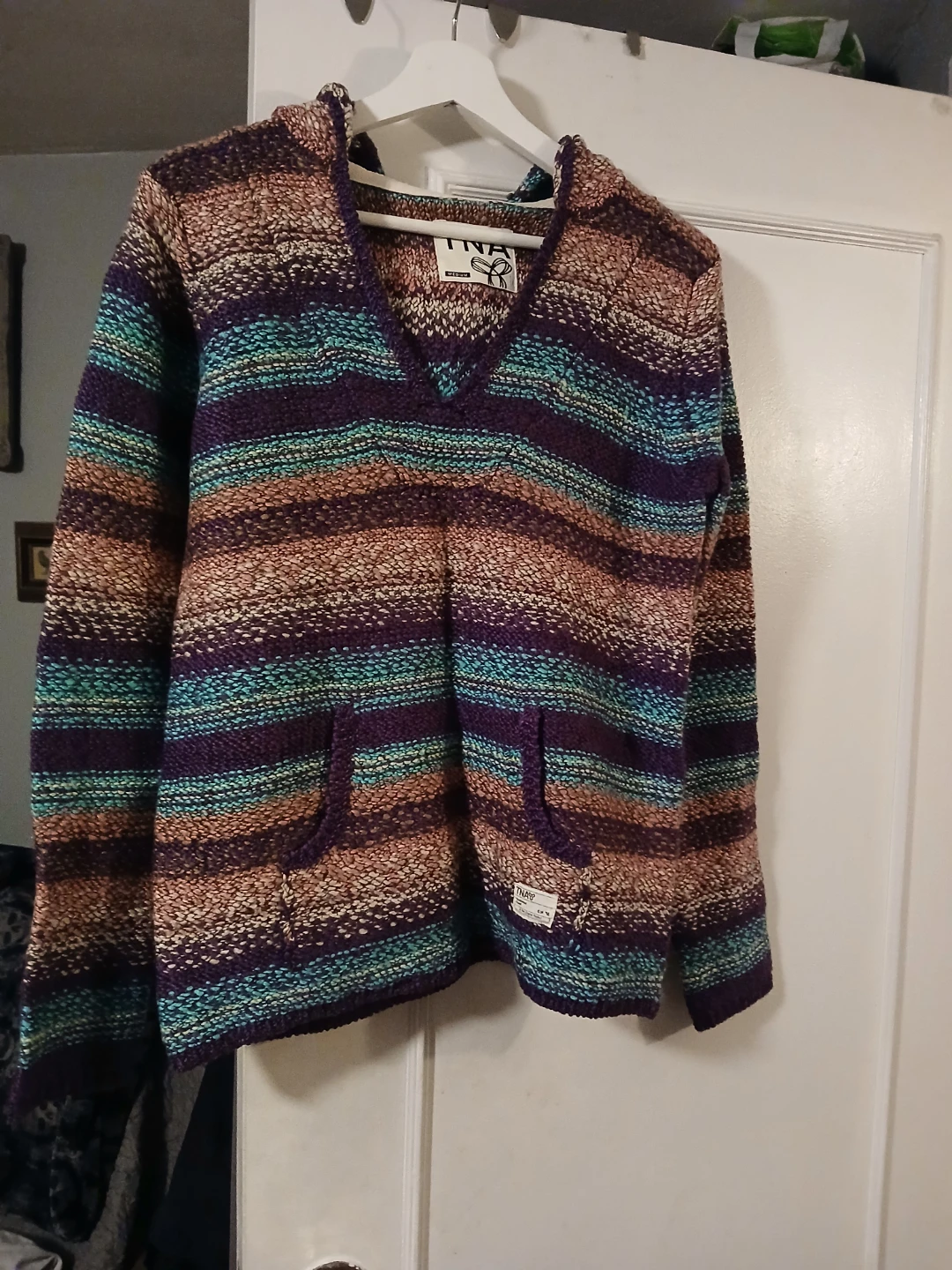 TNA Striped Hoodie Medium