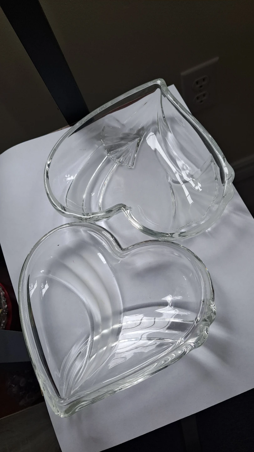 Glass Heart-Shaped Serving Dish - photo 3