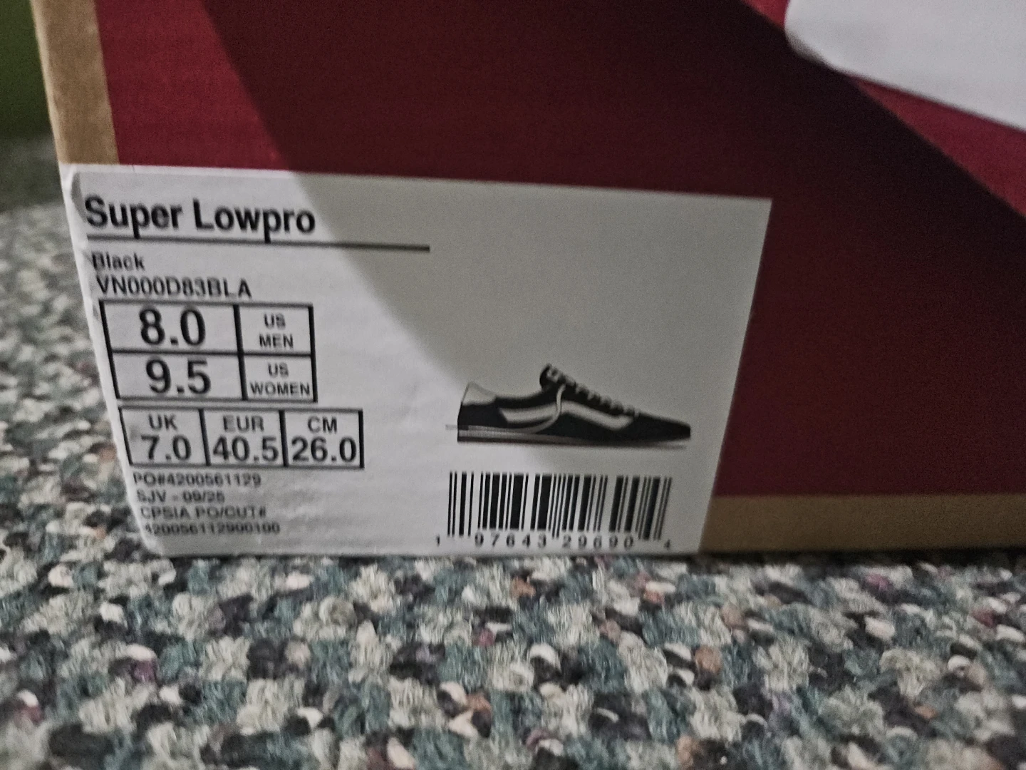 Vans Super Lowpro Black Shoes - Size 8 Men's - photo 5