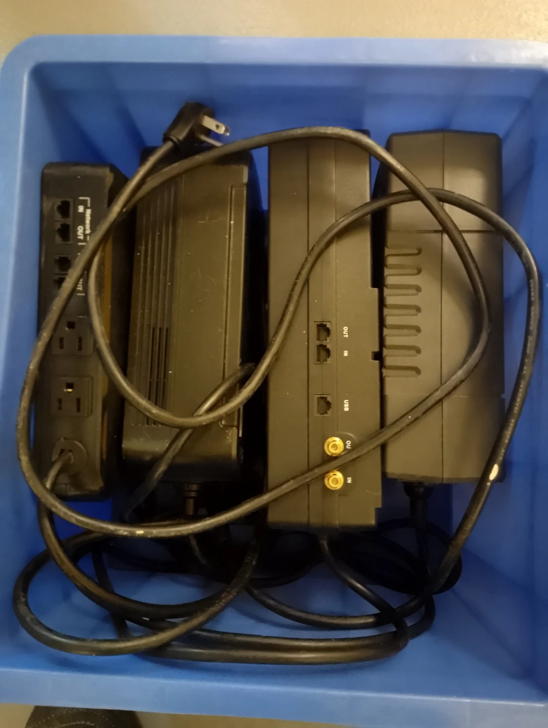Lot of 4 Black Uninterruptible Power Supplies UPS