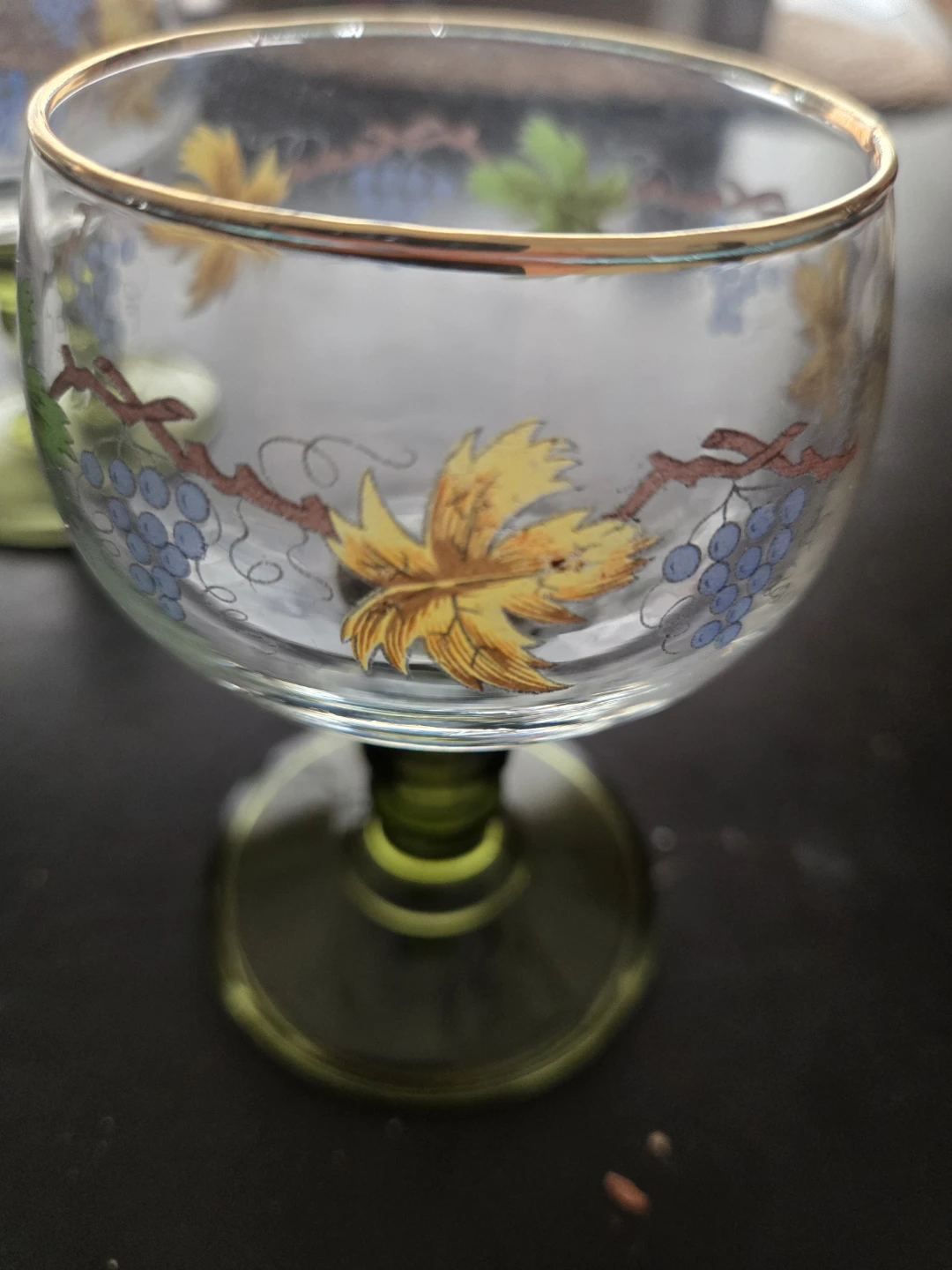 Set of 2 Vintage Grapevine Dessert Glasses#Freecycle - photo 2