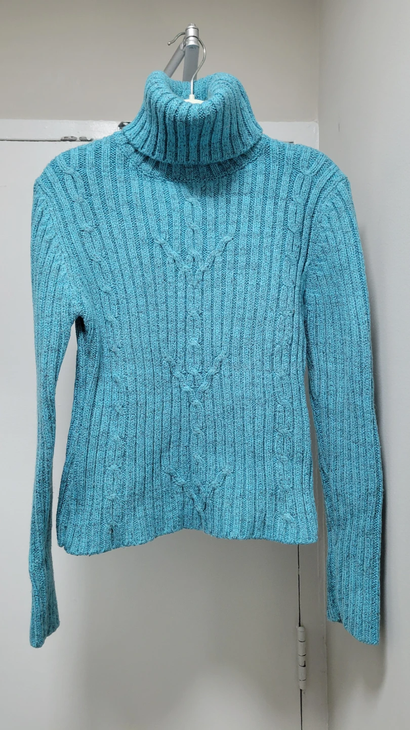 Turquoise Turtleneck Sweater