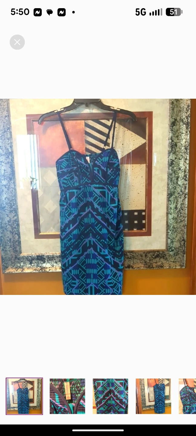 Xhilaration Black and Blue Sheath Mini Dress Spaghetti Strap