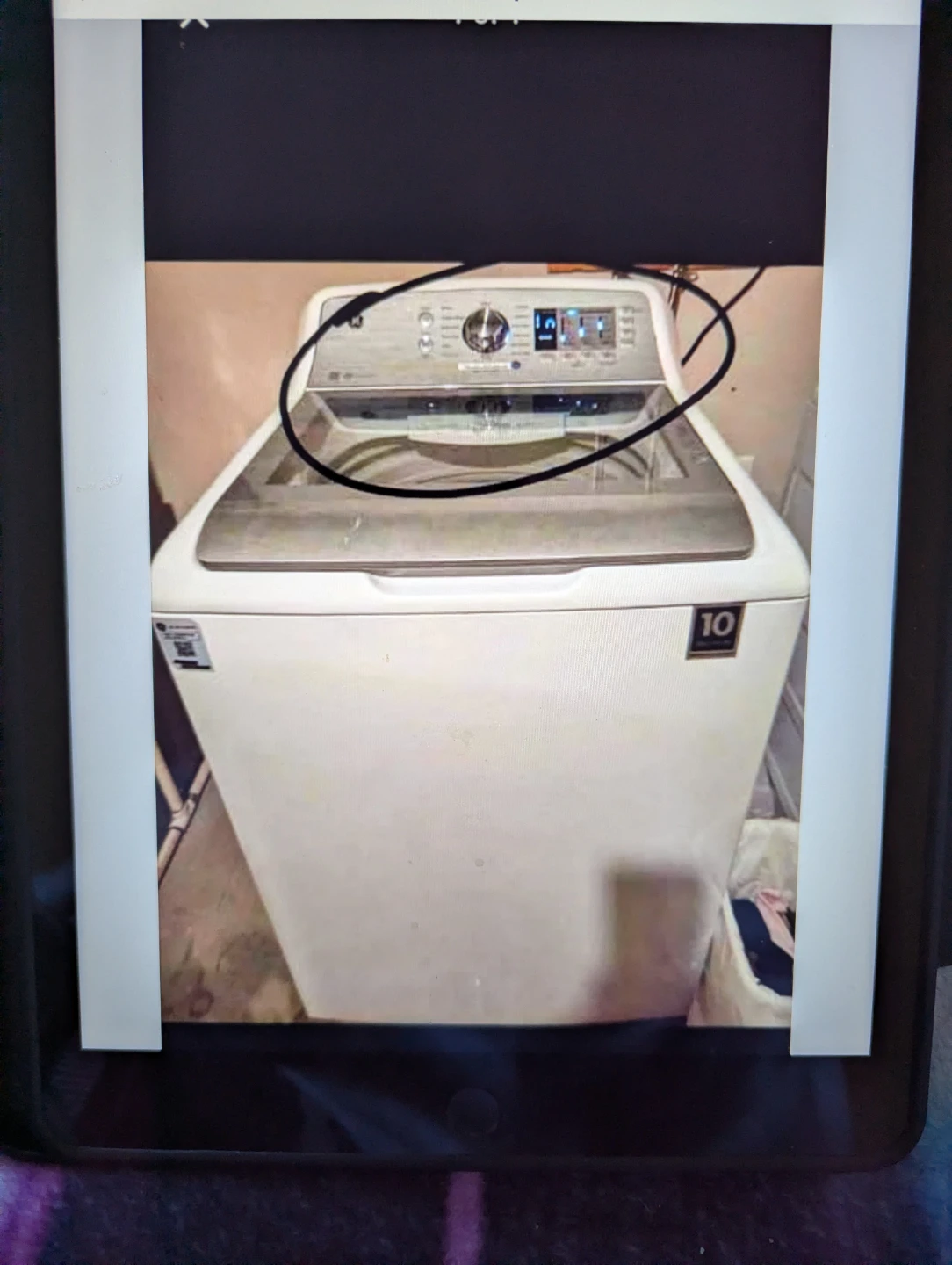 White Top Load Washing Machine