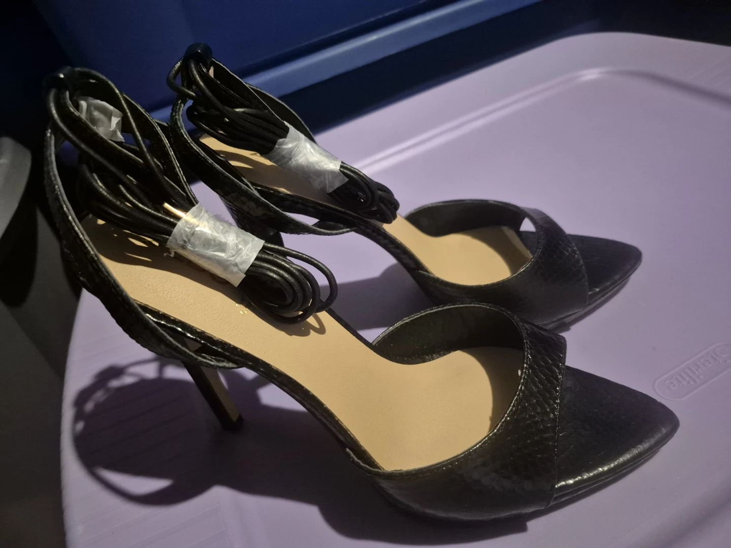ALDO Black Faux Snake Print Stiletto Heels - photo 5