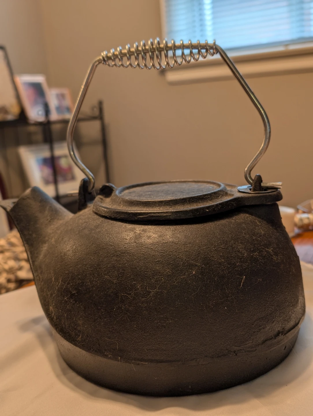 Vintage Cast Iron Kettle for Wood Stove