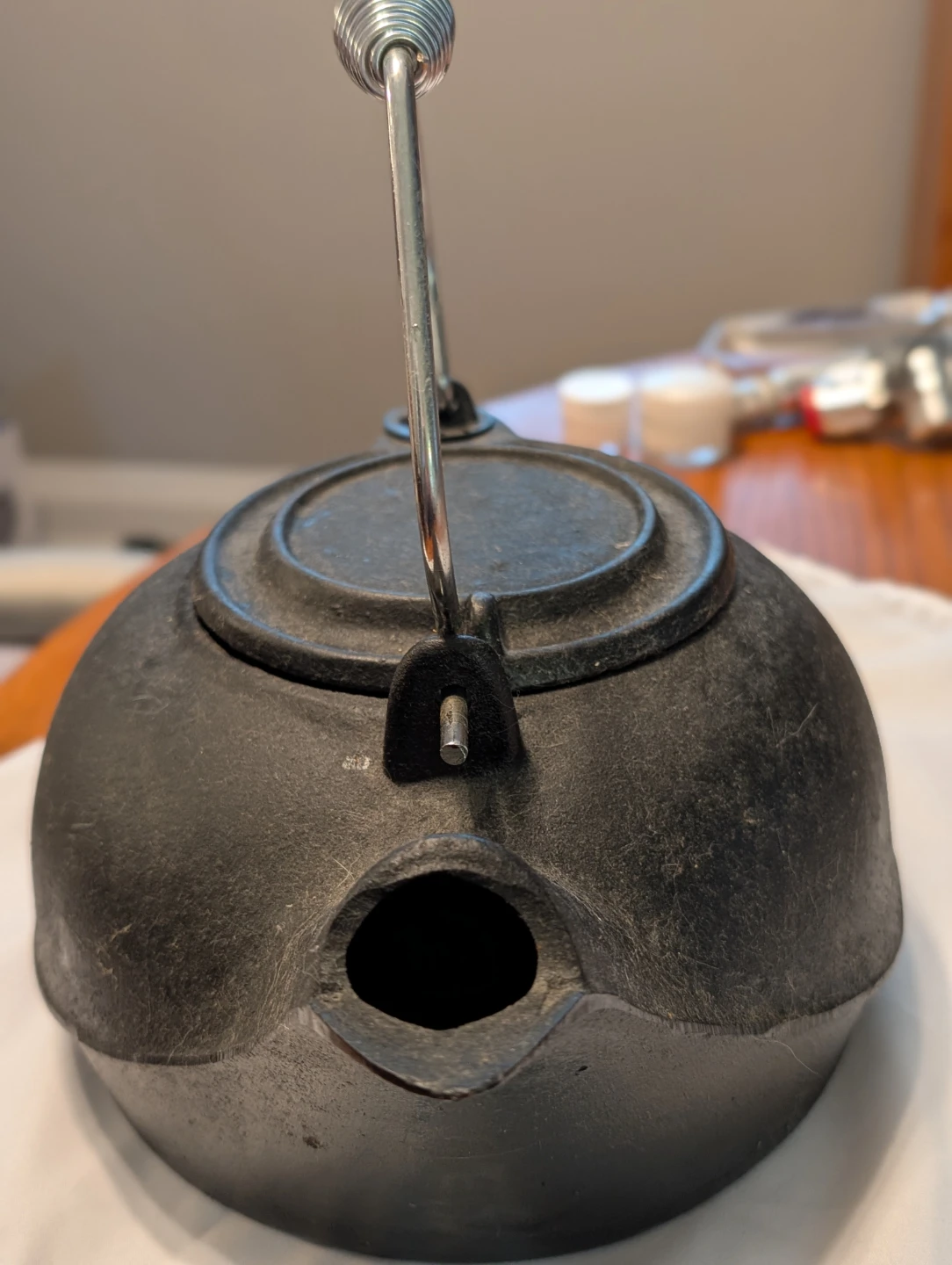 Vintage Cast Iron Kettle for Wood Stove - photo 2