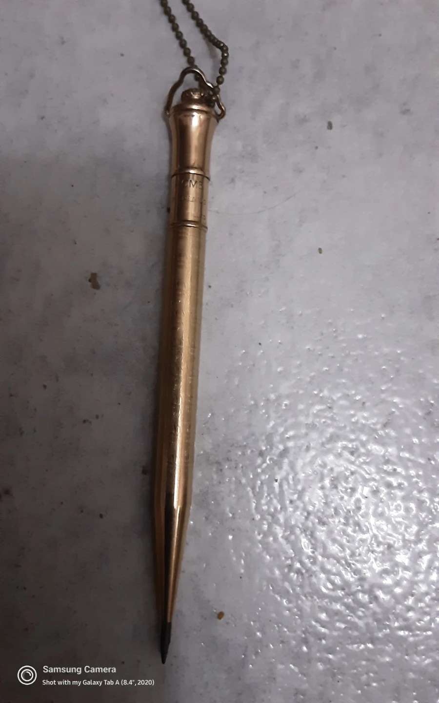 Vintage Mechanical Pencil Necklace 1920 Gold filled