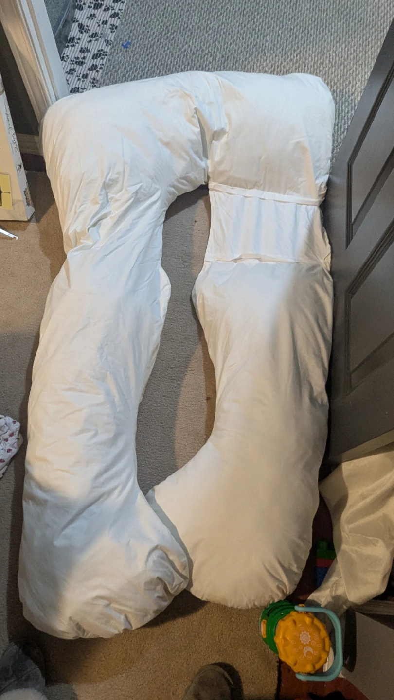 White U-Shaped Full Body Pillow