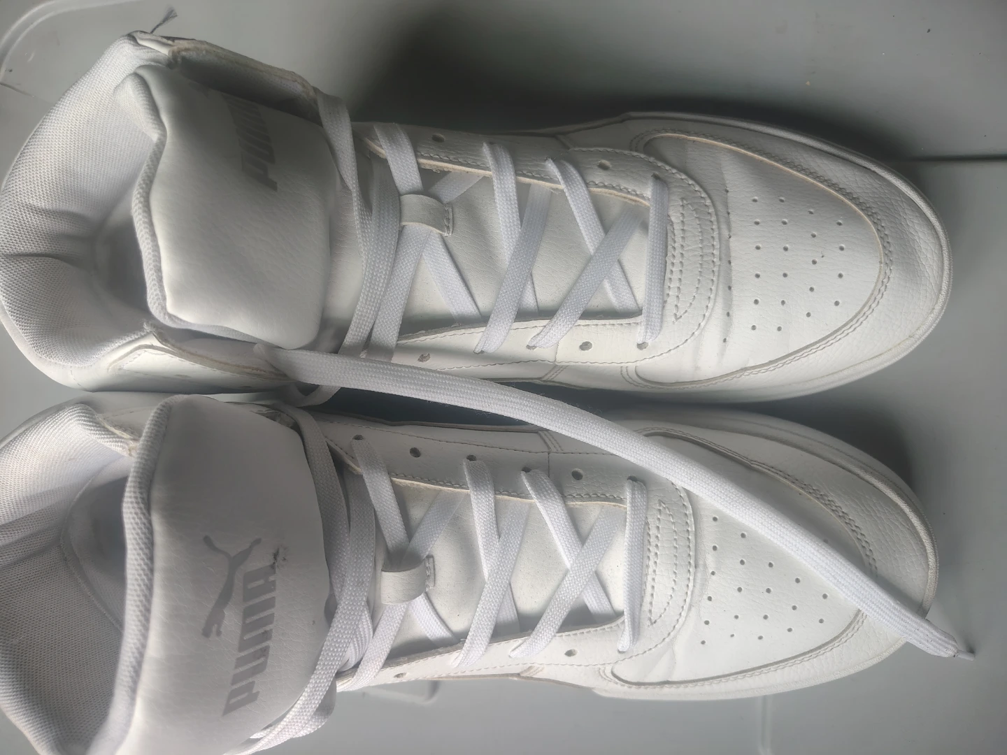 Puma High Top Sneakers White Men's US 12