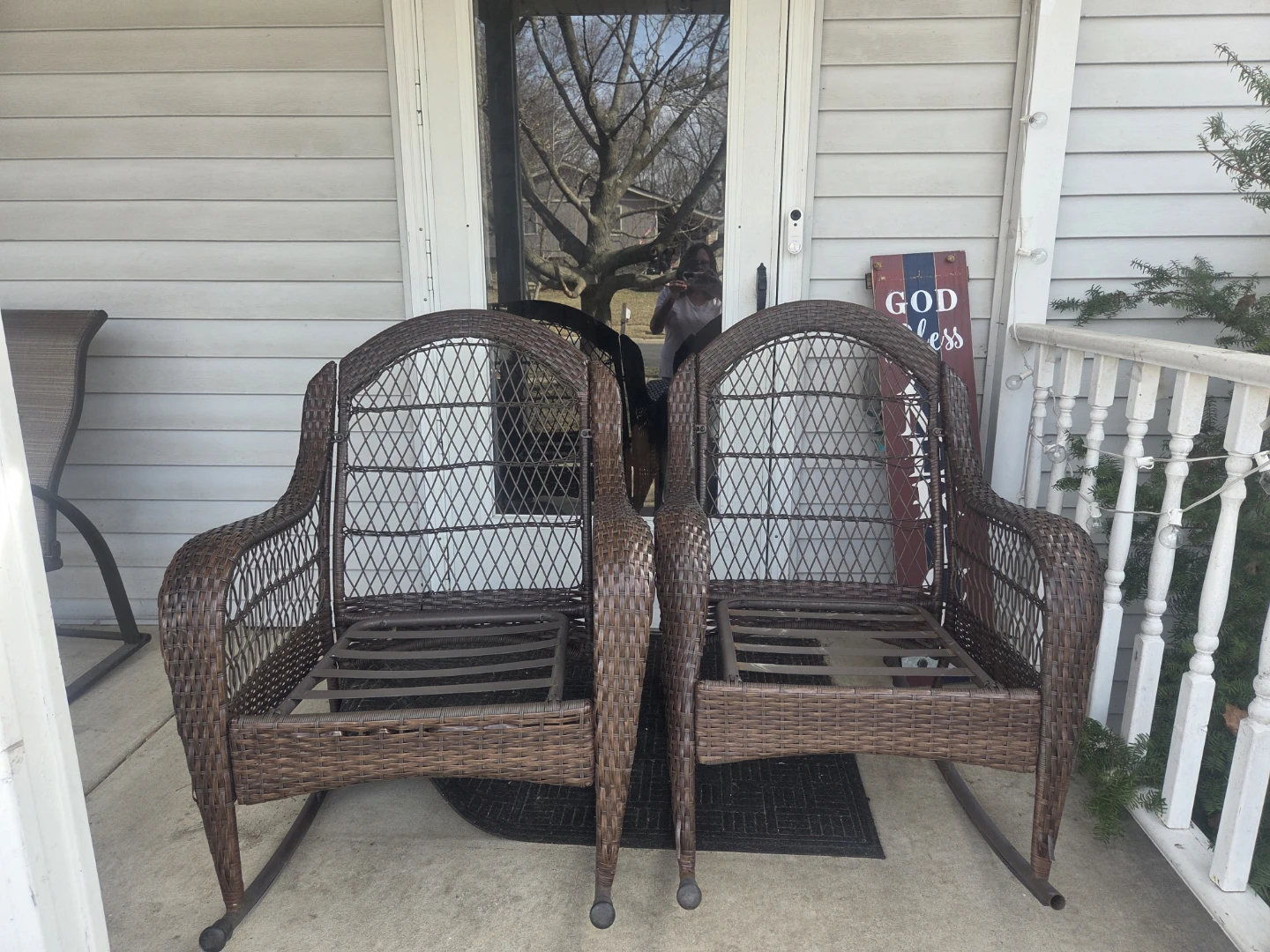 Wicker Rocking Chairs (Set of 2)