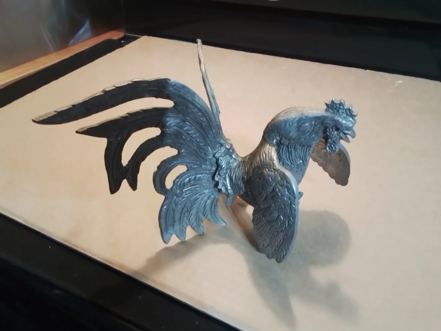 Cast Metal Rooster 8.5x8.5x6"