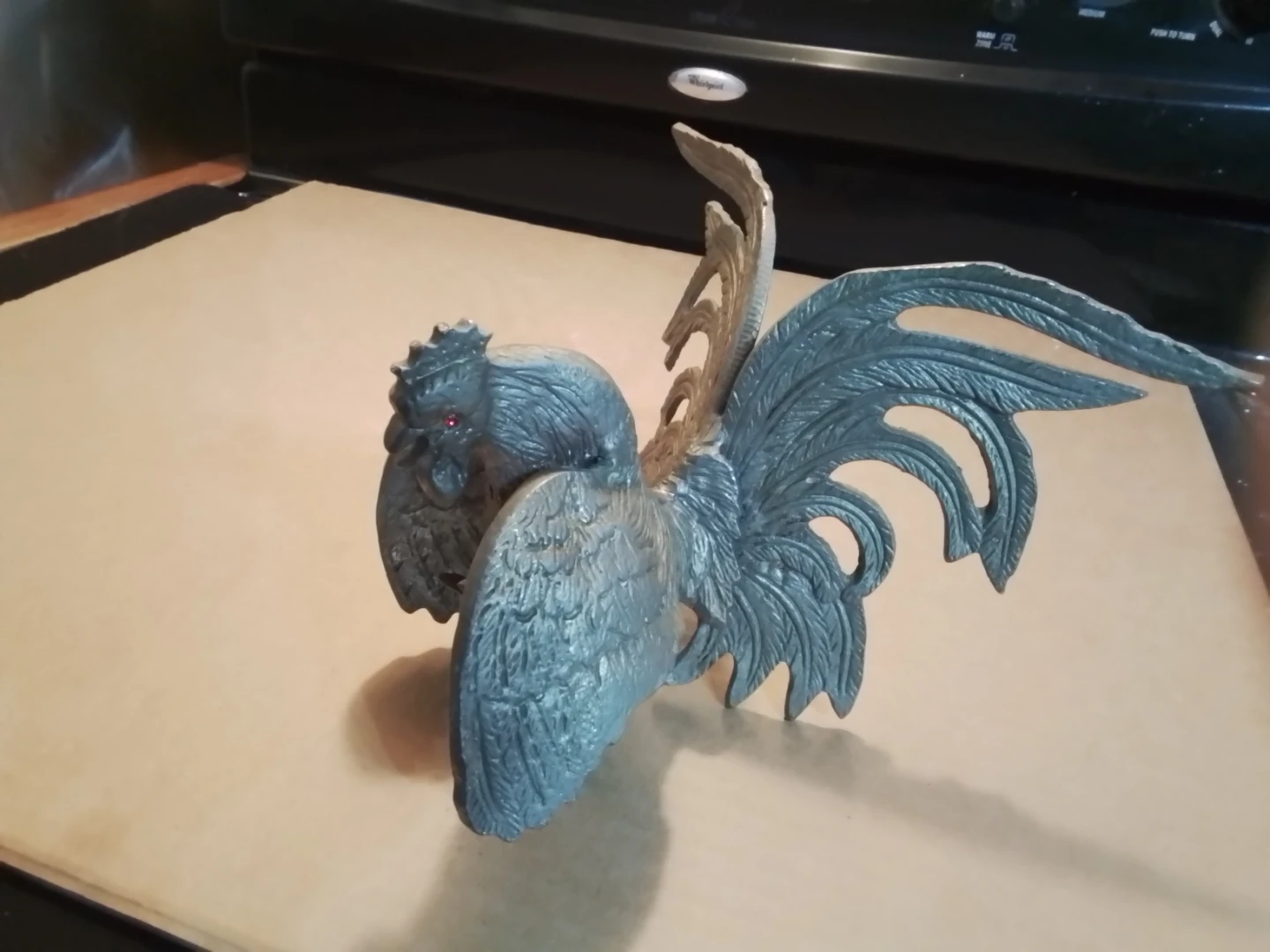 Cast Metal Rooster 8.5x8.5x6" - photo 2