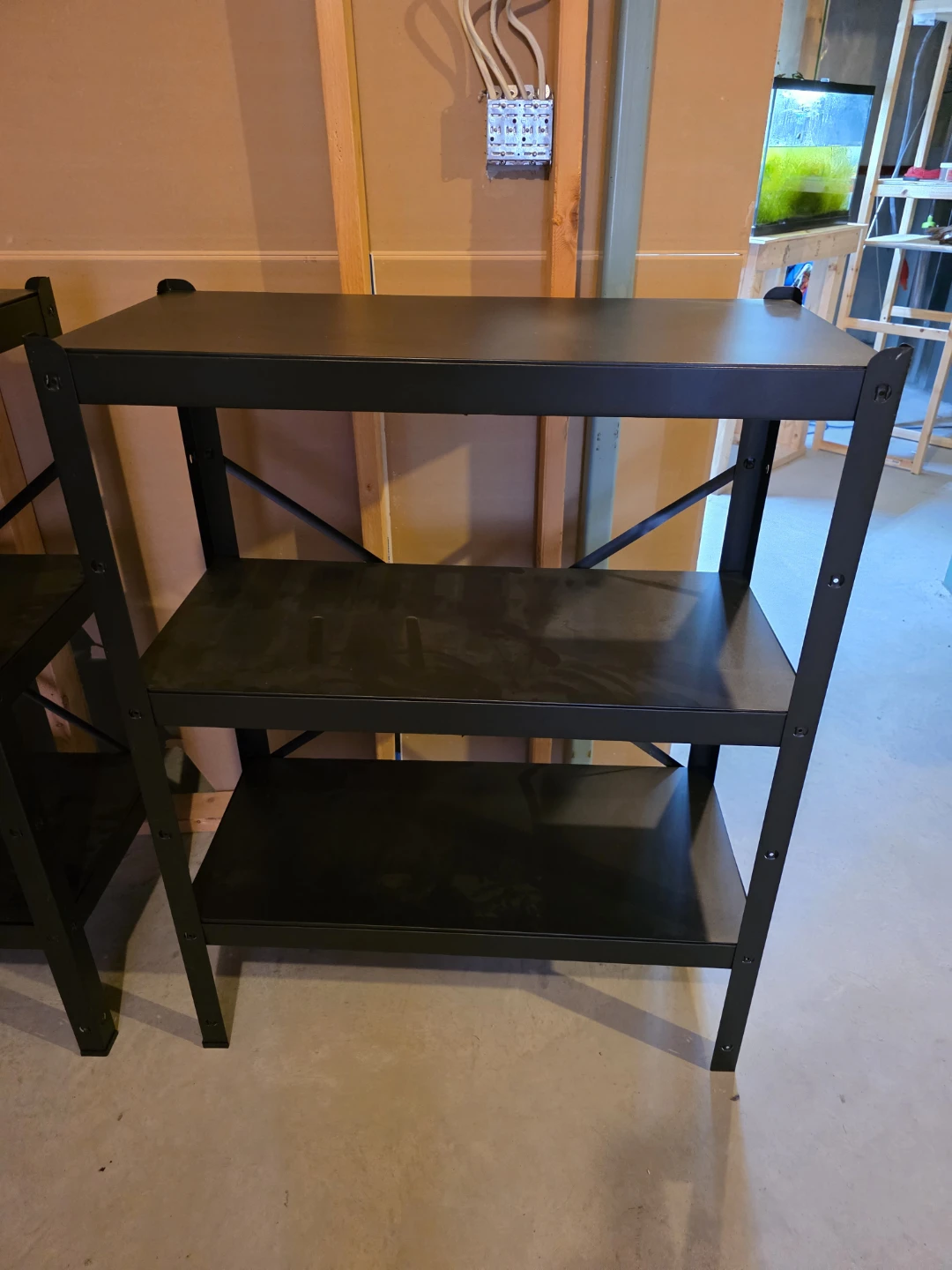 Black 3-Shelf Storage Unit pair - photo 2
