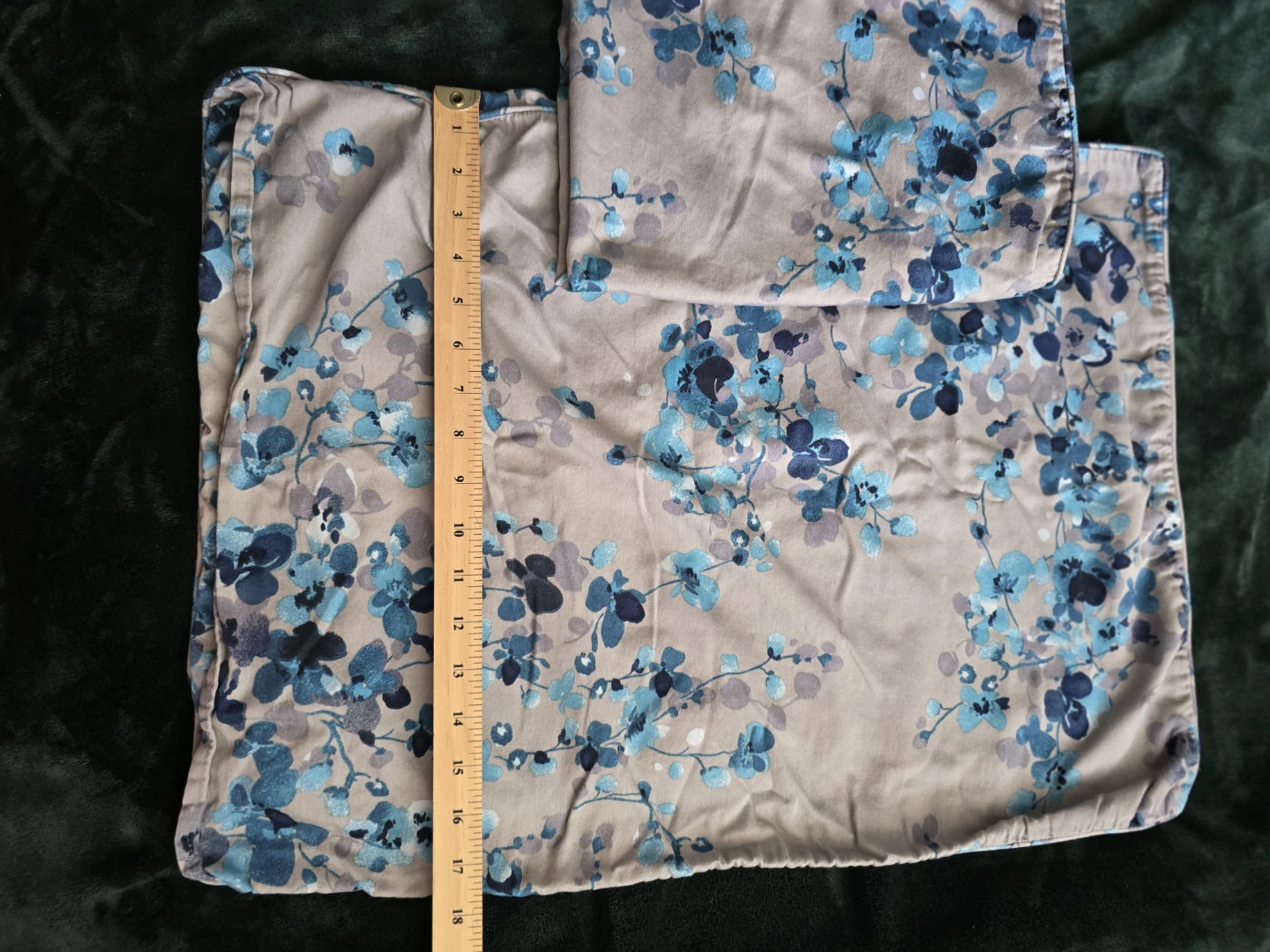 Floral Pillowcases Set - Blue and Grey - photo 2