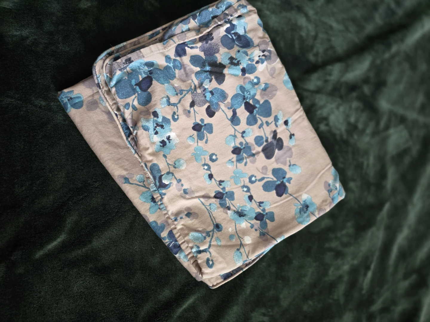 Floral Pillowcases Set - Blue and Grey - photo 3