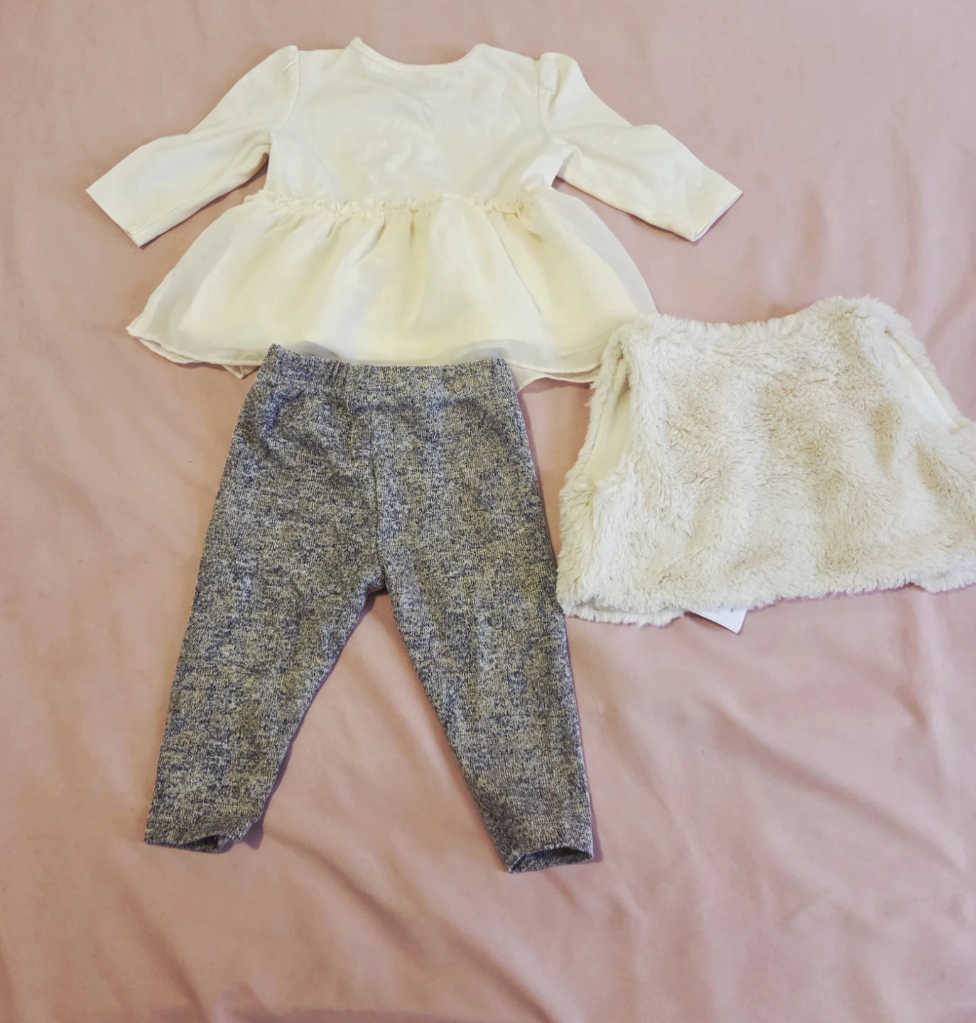 Guess Baby Girl Dress, Leggings & Vest Set - photo 3