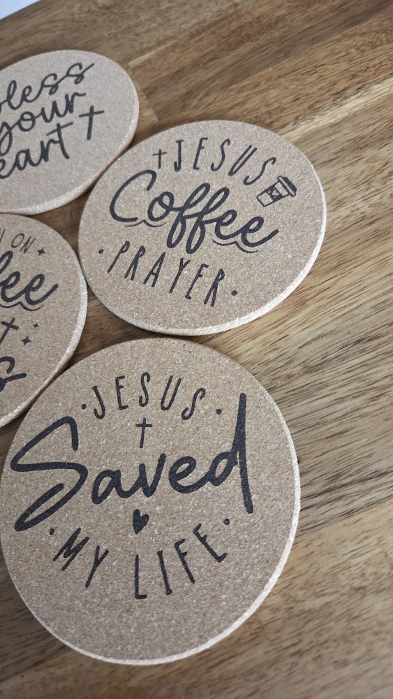 Christian Cork Coaster Set (6 new pcs) - photo 3