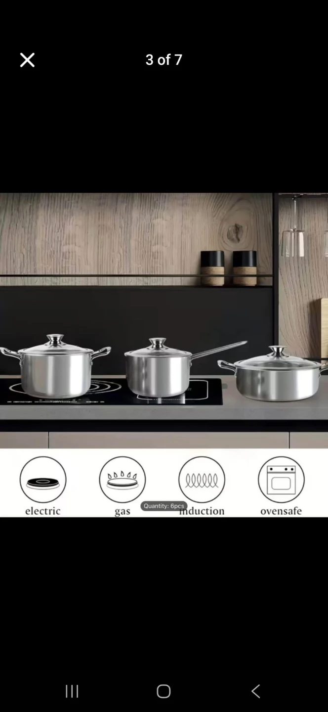 6-Piece Stainless Steel Cookware Set - photo 2